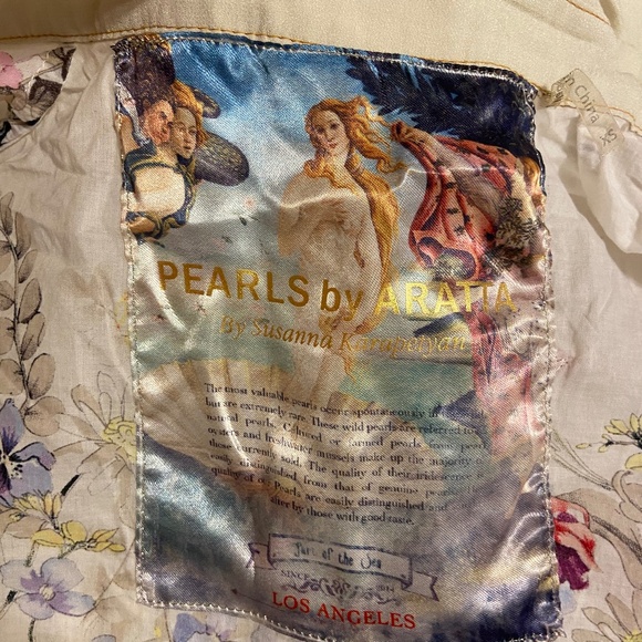 NWT Pearls by Aratta Floral Button Down Blouse - XS - Picture 11 of 14